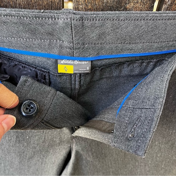 Eddie Bauer Travex Gray Curvy Travel Pants Sz 6 - Picture 5 of 15
